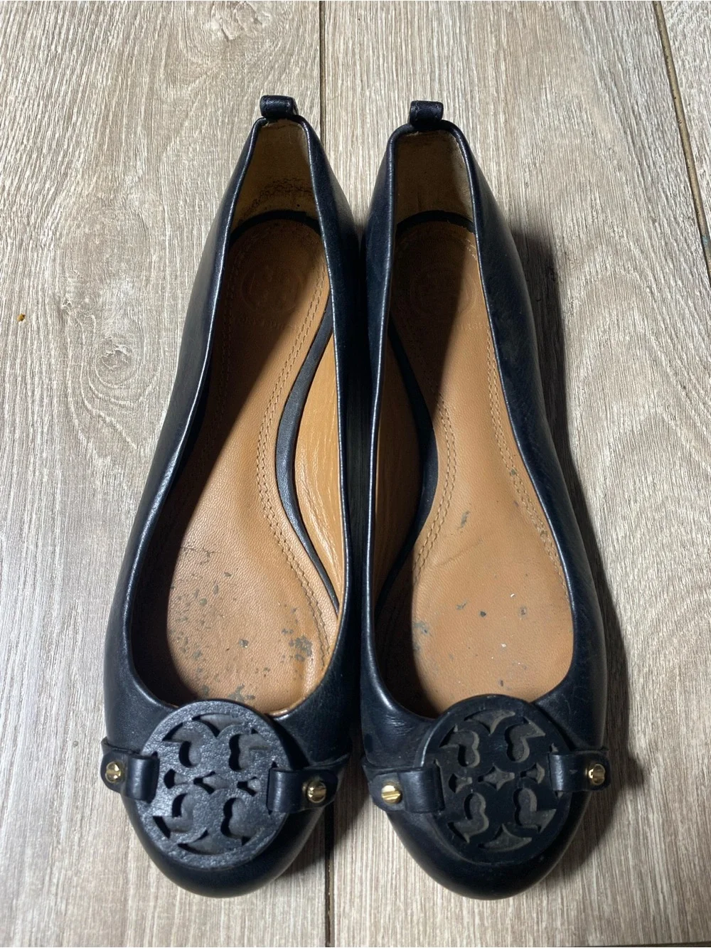 Tory Burch Gabriel Leather Ballet Flats Size 6M Woman’s